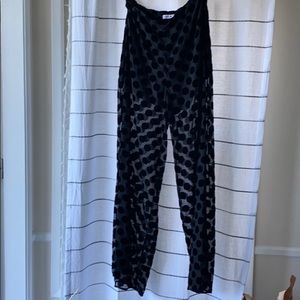 Isla Black Polka Dot Sheer Pants